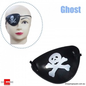 Halloween Pirate Eye Patch Costumes Pirates of Accessories Cyclops Goggle crossbones - Ghost