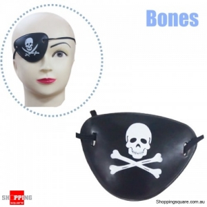 Halloween Pirate Eye Patch Costumes Pirates of Accessories Cyclops Goggle crossbones - Bones