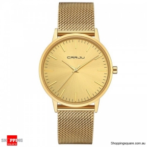 Luxury Men Quartz Watch Fashion Ultra Thin adjustable Wristwatch - Gold