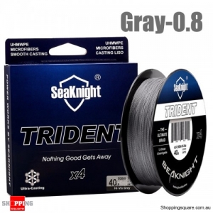 500M 4 Strands PE Braided Fishing Line Super Strong Floating Fishing Rod Wire - Gray -0.8
