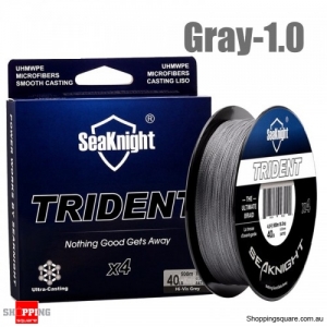 500M 4 Strands PE Braided Fishing Line Super Strong Floating Fishing Rod Wire - Gray -1.0