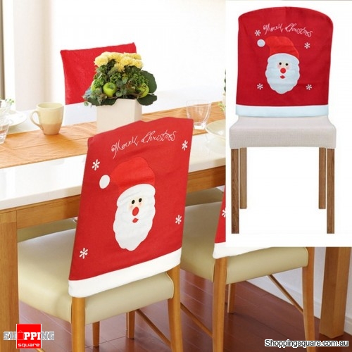 Christmas Chair Cover Event Party Christmas Snowman Santa Claus Dinner Chairs Cover Home Decor-1