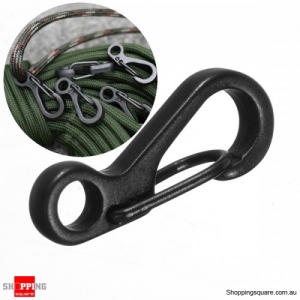 EDC Tool Zinc Alloy Spring Hook Carabiner Buckle Keychain Snap Clip - Black