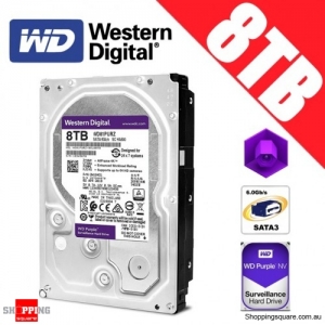 Western Digital Purple 8TB 3.5-inch SATA 6GB/s Surveillance Hard Drive Disk 