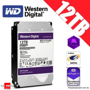Western Digital Purple 12TB 3.5-inch SATA 6GB/s Surveillance Hard Drive Disk 