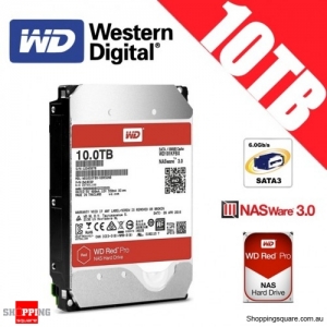Western Digital Red PRO 10TB 3.5-inch 7200 RPM SATA 6Gb/s NAS Hard Drive Disk