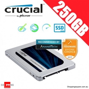Crucial MX500 250GB SATA 2.5" 7mm (with 9.5mm adapter) Internal SSD Solid State Drive (CT250MX500SSD1)