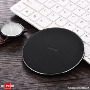 Qi Wireless Charger FAST Charging Pad Receiver For iPhone 12 11 XS XR 8 Samsung S9 Note9 Black Colour