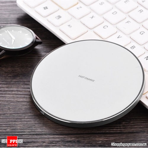 Qi Wireless Charger FAST Charging Pad Receiver For iPhone 13 12 11 XS XR 8 Samsung S9 Note9 White Colour