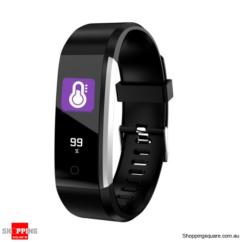 ID115 PLUS 2 Color UI Display Smart Watch Blood Pressure Oxygen Monitor Sport Tracker Watch -Blue