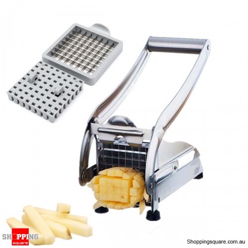Stainless Steel French Fries Potato Cutter Machine Chopper with 2 Blades