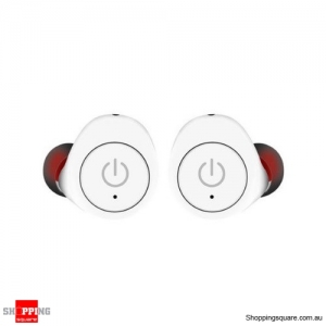 Truly Wireless Mini Stealth Stereo Bluetooth Earphone Earbuds DSP Noise Cancelling - White