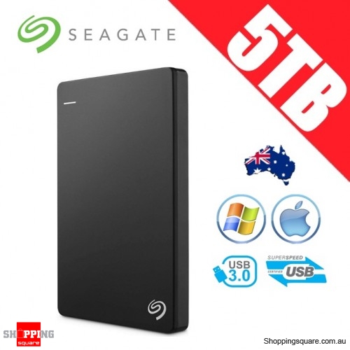 Seagate Backup Plus Slim 5TB 2.5in Portable Hard Disk Drive Black