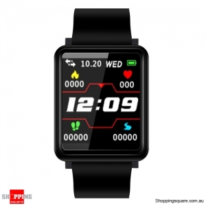 1.44'' TFT Color Touch Screen IP67 Waterproof Smart Watch Fitness Bracelet - Black