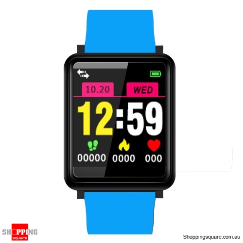 1.44'' TFT Color Touch Screen IP67 Waterproof Smart Watch Fitness Bracelet - Light Blue