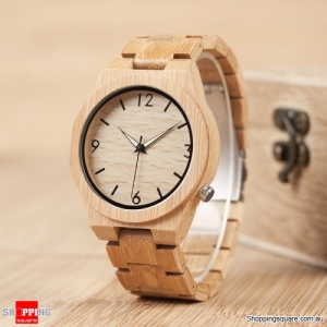 Bamboo Wooden Watch Unique Design Men Quartz Wrist Watch