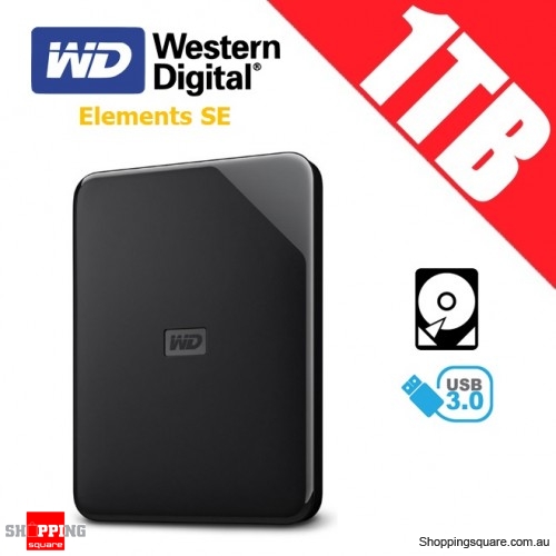 Western Digital Elements 1TB USB 3.0 Portable Hard Drive Disk