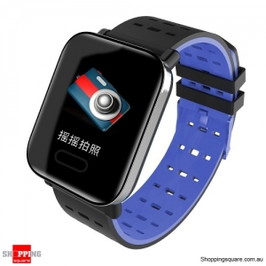 1.3" Touch Screen G-Sensor Waterproof IP67 Oxygen Monitor Smart Watch - Blue