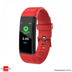 0.96" TFT Bluetooth Fitness Tracker Sport Smart Wristband Bracelet - Black