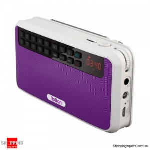 Portable Mini Wireless Bluetooth Speaker 1500mAh FM Radio Hands-free Speaker - Purple