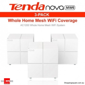 Tenda Nova MW6 AC1200 Whole Home Mesh WiFi System Router White (Pack of 3)