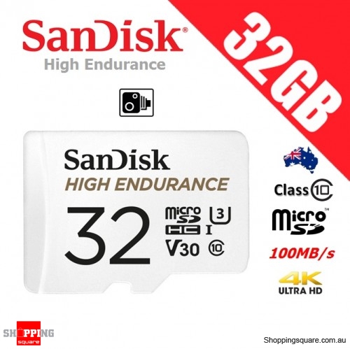 SanDisk High Endurance 32GB micro SD SDHC Memory Card UHS-I U3 V30 Class 10 100MB/s CCTV Surveillance Camera (2019)
