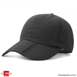 Foldable Quick-drying Vogue Baseball Cap Sunshade Casual Outdoors Hat - Black