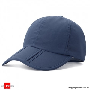 Foldable Quick-drying Vogue Baseball Cap Sunshade Casual Outdoors Hat - Dark Blue