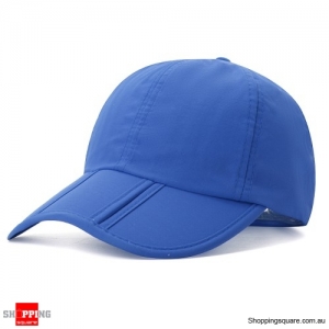 Foldable Quick-drying Vogue Baseball Cap Sunshade Casual Outdoors Cap - Blue