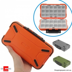 Dual-Layer Portable Plastic Fishing Lure Fish Hook Bait Storage Tackle Box Case Organizer - Orange