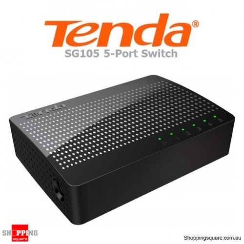 Tenda SG105 5 Port Gigabit Desktop Switch Streaming Gaming HD Video Black