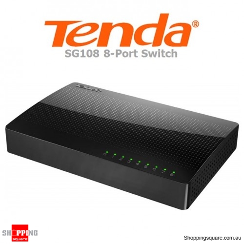 Tenda SG108 8-Port Gigabit Desktop Switch Gaming Streaming HD Black