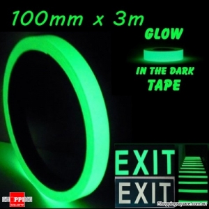 100mm x 3m Luminous Tape Self-adhesive Emergency Signs Glowing In The Dark Safety Stage Home Decor