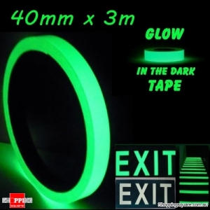 40mm x 3m Luminous Tape Self-adhesive Emergency Signs Glowing In The Dark Safety Stage Home Decor