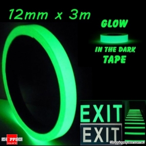 12mm x 3m Luminous Tape Self-adhesive Emergency Signs Glowing In The Dark Safety Stage Home Decor