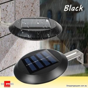 9 LED 100lm Solar Rechargeable Wireless Waterproof Garden Courtyard Wall Light - Black