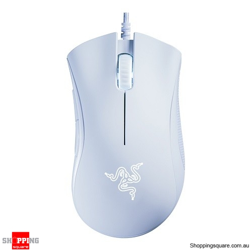 Razer DeathAdder Essential Optical Professional Grade Gaming Mouse Ergonomic Right-handed Design 6400 Adjustable DPI - White