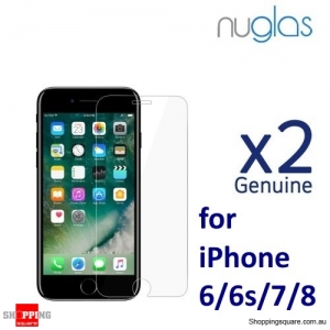 2x NUGLAS 2.5D Clear Tempered Glass Screen Protector for iPhone 6/6S/7/8