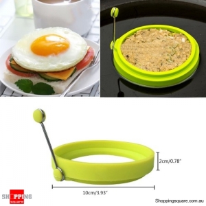 Omelette Maker Mold Round Shape Silicone Nonstick Frying Egg Mould Shape Ring Pancake Rings Mold-Green