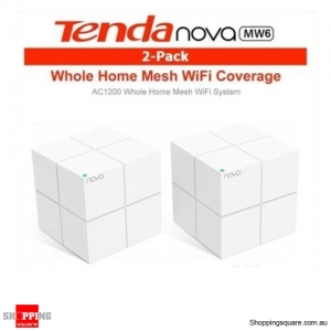 Tenda Nova MW6 AC1200 Whole Home Mesh WiFi System Router White (Pack of 2)