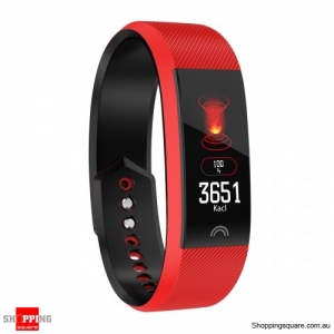 0.96'' Color Screen IP68 Waterproof Smart Watch Sports Bracelet - Red
