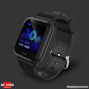 Dynamic UI 1.3" TFT Bluetooth 5.0 Smart Watch Bracelet - Black