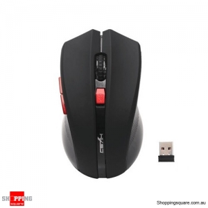 6-Buttons Wireless Mouse 2400DPI ABS 2.4GHz Optical Gaming Mouse - Black