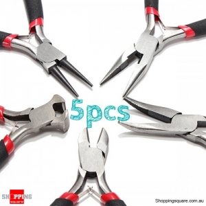 5pcs Multifunctional Cutting Long Round Bent Nose Precision Pliers Tools Kit