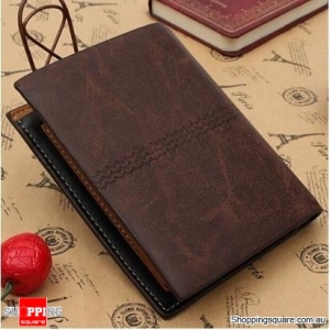 Wallet PU Leather Purses Soft Card Case Card Holder - Dark Coffee