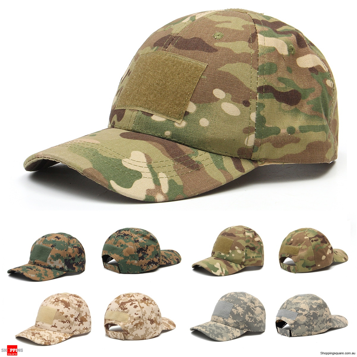 Adjustable Camping Tactical Camouflage Travel Sunscreen Baseball Cap - CP