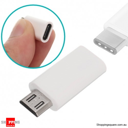 OTG USB3.1 Type-C Female to MicroUSB Male Connector Converter Adapter for Mobile Phone - White