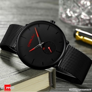 Simple Dial Bright Needle Men Fashion Quartz Watch - Red