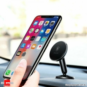 Baseus 360 Rotate Magnetic Car Mount Phone Holder for iPhone Galaxy Huawei GPS - Black