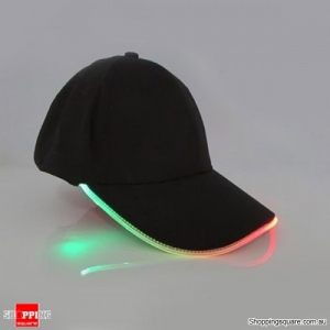 Punk Style LED Light Baseball Cap Luminous Cap Snapback Hat Fiber Optic Hat - Green